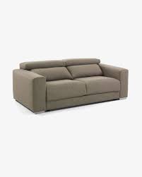 atlanta 3 seater sofa in brown 210 cm