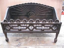 antique ornate cast iron fireplace