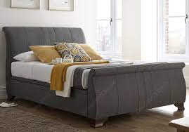 Grey Sleigh Bed Super King Factory