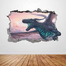 Dragon Wall Decal Smashed 3d Graphic