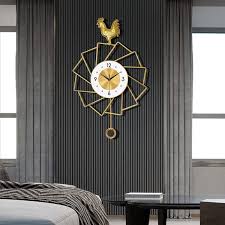 Design Golden Geometric Wall Clock