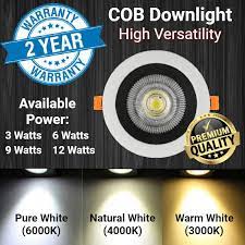 cob led ceiling light downlight 6w