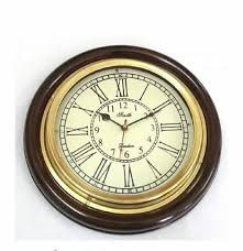202 Wooden Brass Wall Clock