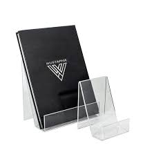 Book, plate, phone, tablet acrylic display stand perspex retail cookbook holder. Acrylic Book Stand Book Stand Cashdisplay