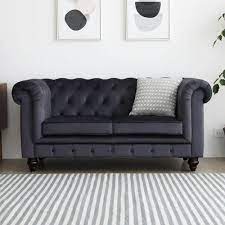 hugo chesterfield 2 seater sofa