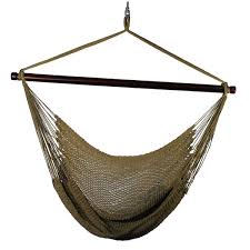 Polyester Rope Hanging Chair In Tan