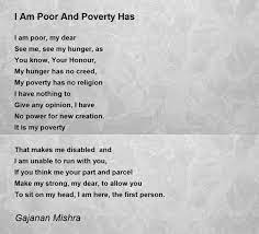 i am poor and poverty has poem by