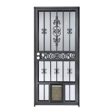 Black Gloss Storm Security Door