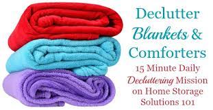 how to declutter blankets comforters