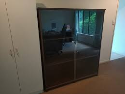 Bookcase With Lockable Glass Sliding