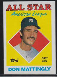 Donald arthur mattingly (born april 20, 1961) is an american professional baseball first baseman, coach and manager. 1988 Topps Don Mattingly Yankees All Star Baseball Card 386 At Amazon S Sports Collectibles Store