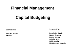 Mba  m case study capital budgeting SlideShare
