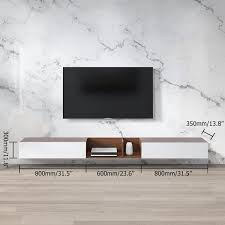 White Floating Tv Stand Wall Hung For