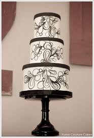 mod black white swirls the cake