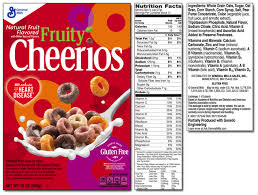 Cheerios Nutrition Data