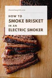 smoke brisket in an electric smoker