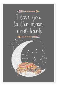 i love you to the moon and back print