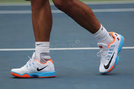 The tennis pro was a springtime vision in pink and purple at the monte carlo masters, and fans were left stunned at his tight shorts. Grand Slam Champion Rafael Nadal Of Spain Wears Custom Nike Tennis Shoes During Practice For Us Open 2016 Editorial Stock Photo Image Of Rafa King 84571023