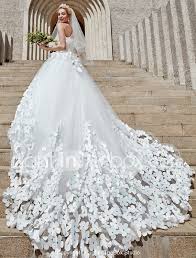 A train can add so much detail to your ball gown wedding dress. Ball Gown Wedding Dresses Strapless Court Train Tulle Strapless Country Glamorous Plus Size With Crystals Flower 2020 5004525 2020 179 99