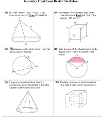 As you do these problems, you will come across formulas, definitions · you will turn in your review packet before you take your midterm. Geometry Final Exam Review Worksheet Pdf Free Download