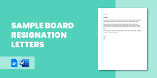 11 board resignation letters sle
