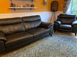dfs leather sofa and chair combo for