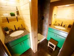 The fiberglass is as one of the popular material which is decorative and easy to put together. 8 Tiny House Bathrooms Packed With Style Hgtv S Decorating Design Blog Hgtv