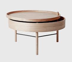 Round Wood Coffee Table With Storage