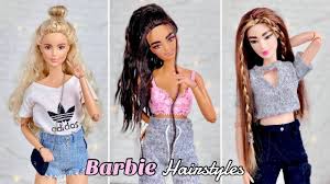 6 cute barbie doll hairstyles tutorial