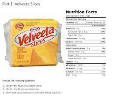 velveeta slices nutrition facts