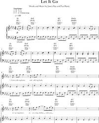 Enjoy the song let it go arranged by best piano tutorials! James Bay Let It Go Sheet Music Nkoda
