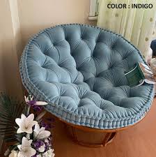 Papasan Cushion Velvet Fabric Papasan