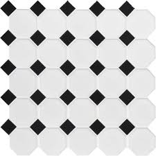black porcelain mosaic tile