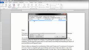 mail merge in microsoft word 2010 for