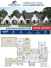House Plan 4534 00049 European Plan