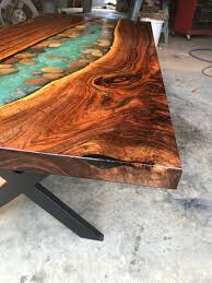Coffee Wood Resin Table