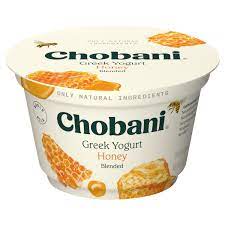 chobani yogurt greek honey cream