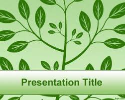 Green Tree Powerpoint Template Is A Free Green Leaves Powerpoint