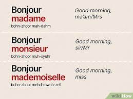 how to say good morning in french