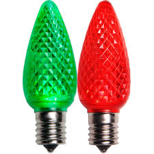 25 Pack Red Frosted C9 Led Replacement Bulb Industrial