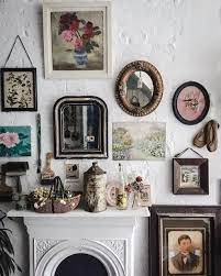 Gallery Art Wall Above Fireplace Mantle