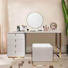 makeup vanity sets with 4 large drawers