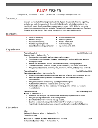 Best Financial Analyst Resume Example Livecareer