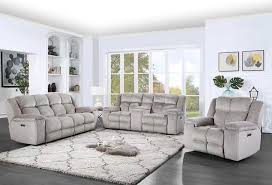 Buy Phoenix Beige Reclining Sofa