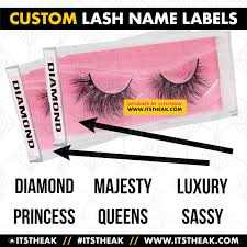 lash name labels customized for your