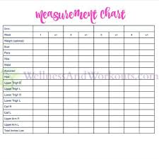 Your Weight Loss Body Measurement Chart Printable Information True