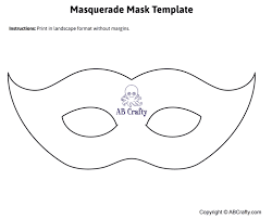 masquerade mask template free