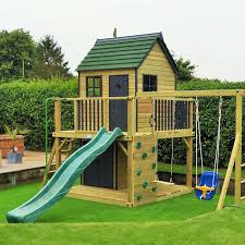 Wooden Playhouses And Climbing Frame