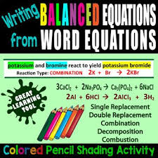 Writing Balanced Equations Word