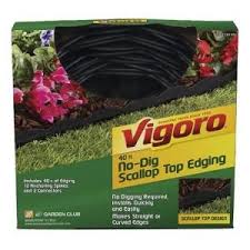 There are many practical benefits to adding edging to your landscape. Vigoro 40 Ft Scalloped No Dig Edging Kit 3011 40hd 4 The Home Depot Plastic Landscape Edging Landscape Edging Lawn Edging